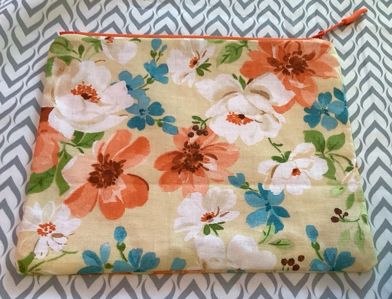 Handmade Zipper Pouch 100% Cotton Fully Lined Travel Bag New