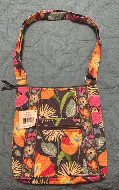 Vera Bradley Hipster Jazzy Blooms Floral Multicolor Crossbody Shoulder Bag