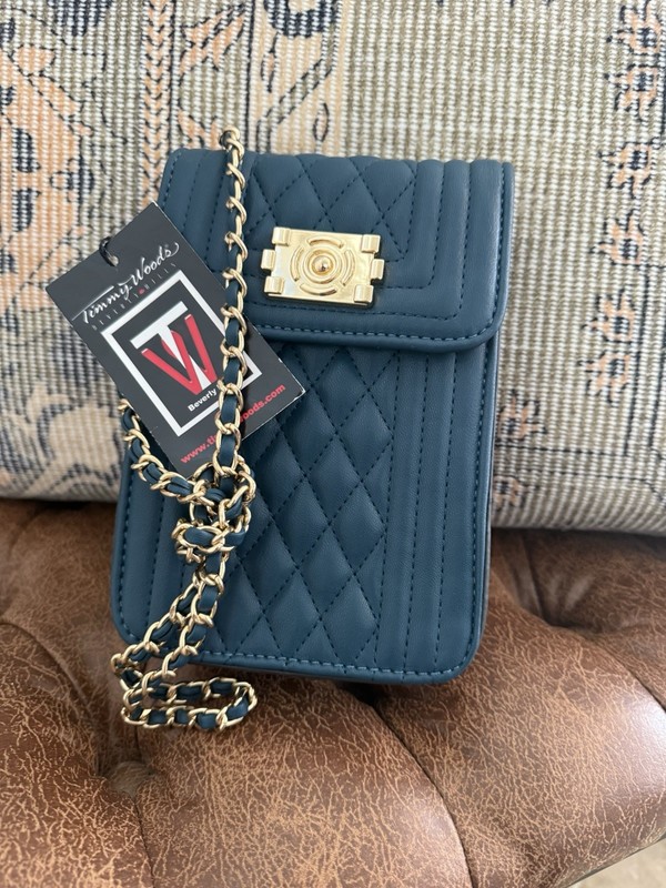 NWT Timmy Woods Beverly Hills Crossbody Bag Purse GOLDTONE ACCENTS! GORGEOUS!