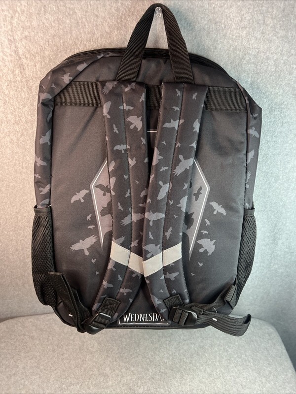 WEDNESDAY ADDAMS Nevermore Academy Mini Backpack Purse Black *933 NWT gallery