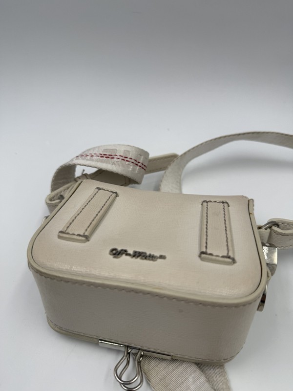 Off-White Diagonal Striped Binder Clip Crossbody Bag *USED* gallery