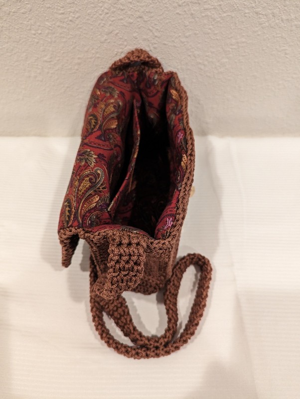 SiKeMa Handmade Polyester Rope Purse – "Nautical Bohemian" Boteh Paisley Design gallery