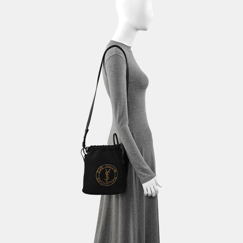 Yves Saint Laurent KAHALA Crossbody bags Cloth Black Free Shipping | Duties Paid gallery