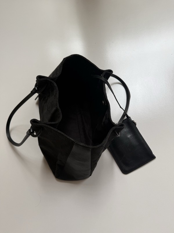 Gucci GG Pattern Black Tote Bag With Pouch gallery