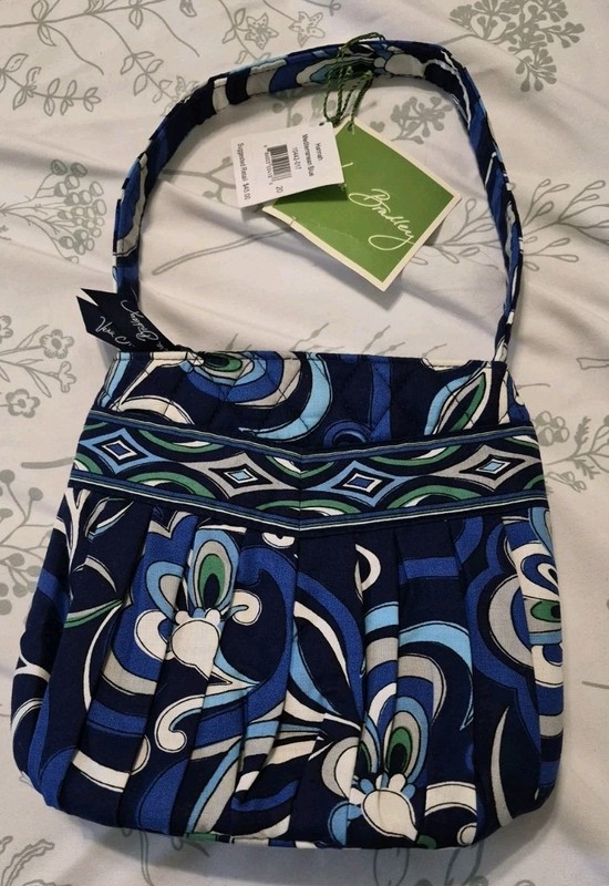 VERA BRADLEY Hannah Mediterranean Blue Small Shoulder Bag *Retired – New W/Tag*