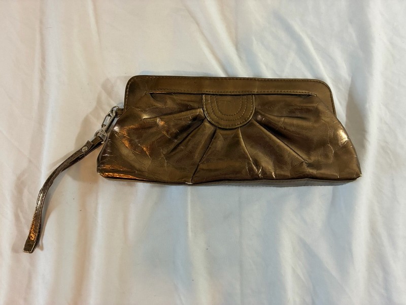 Aldo Bronze Wristlet Clutch Purse