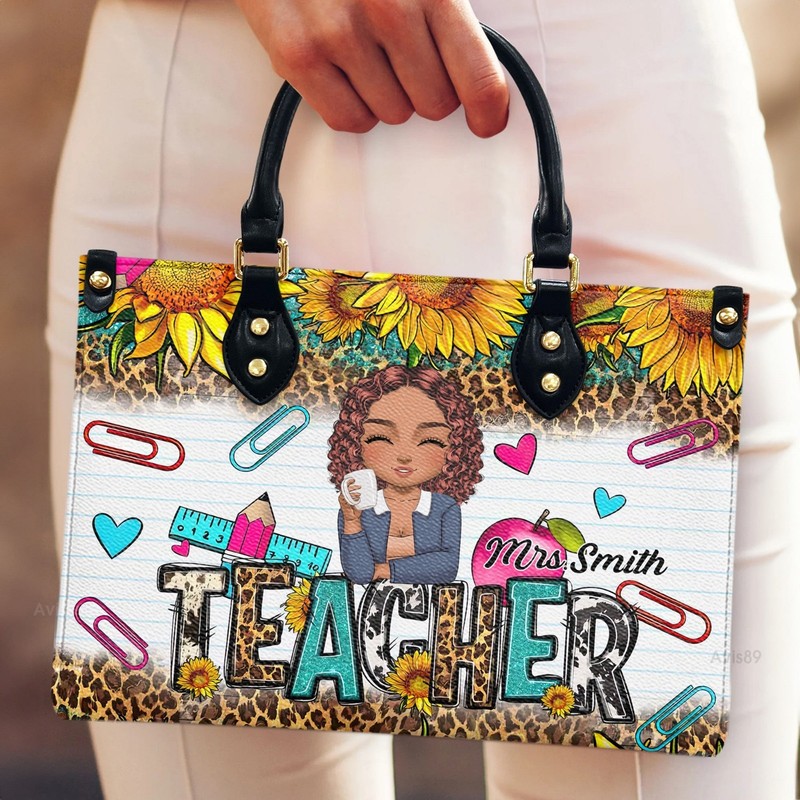 It’s Okay In Teacher Classroom – Personalized Leather Handbag – Gift For Teacher