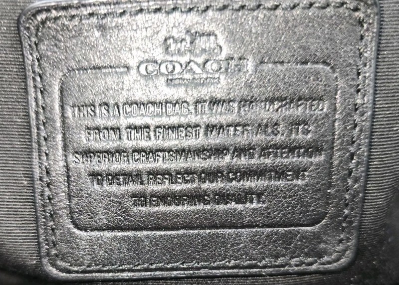 Coach Signature Zip Top Tote F36375 Black 13"x10"x4" gallery