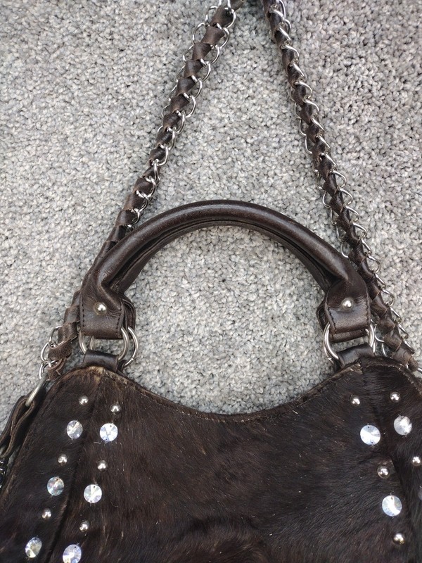 Cowhide X Large Purse Terracotta On Web Brown Genuine Cowhide Handbag Cowgirl gallery