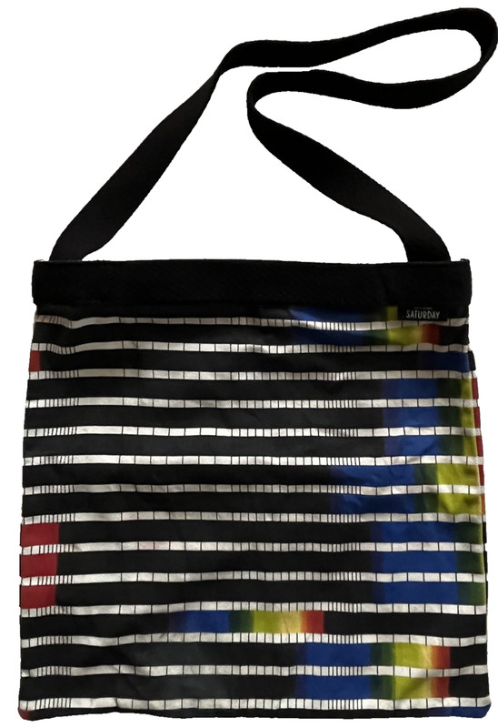 KATE SPADE Saturday Striped Open Cotton Canvas 3 Way Tote Bag Womens