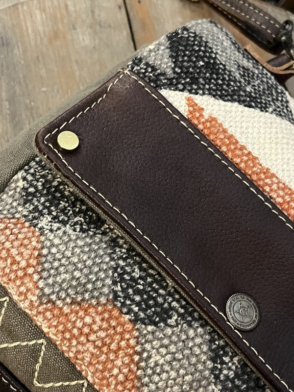 Myra Bag Multicolor Geometric Crossbody Zip/Magnetic Detachable Strap Bronze gallery