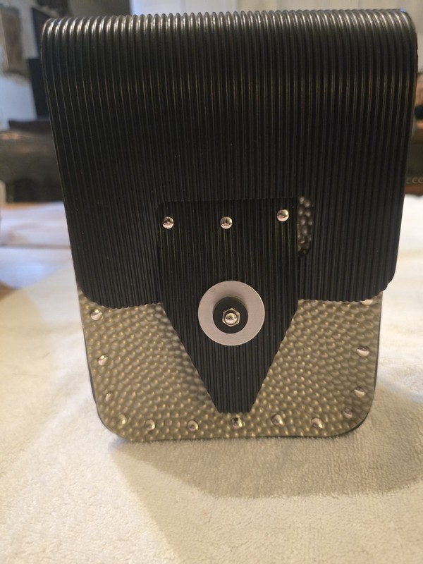 Gloria Gerber Black Silver Studded Textured Shoulder Bag Chain Strap Cocktail
