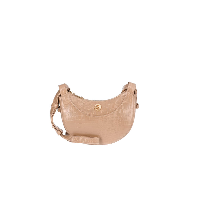 Time and Tru Women’s Olivia Crossbody, Mocha Spanish, 10” W x 9” H x 3” D,