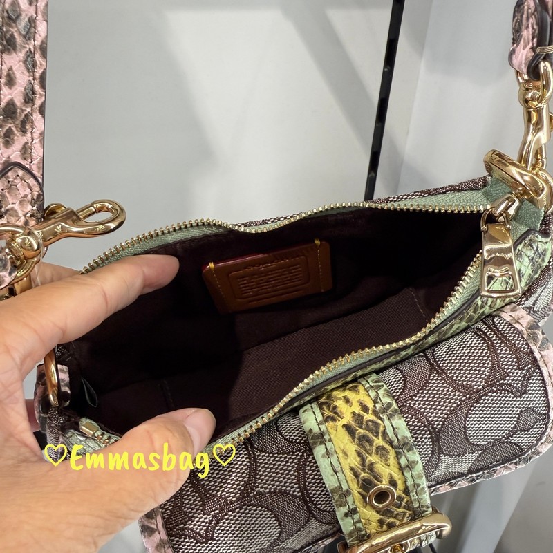 Coach Ashton Mini Shoulder Bag In Signature Jacquard CDX81 Gold/Oak Multi gallery
