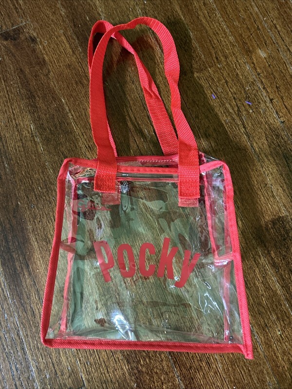 Pocky Clear Red Beach/Pool/Lake Tote Bag With Zipper
