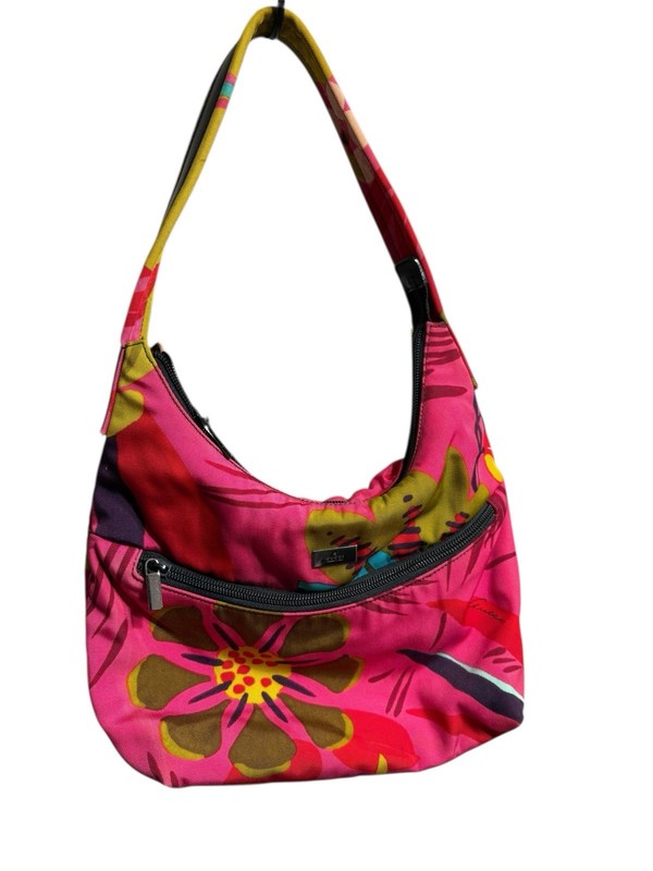 Vtg Gucci by Tom Ford SS1999 Pink Floral Nylon Shoulder Bag gallery