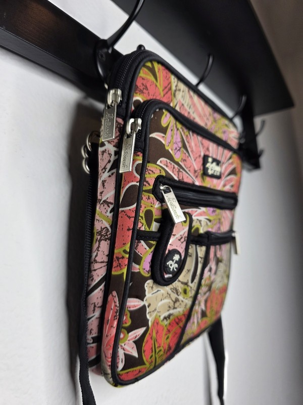Beach by CLC Crossbody Bag Floral Tropical Hibiscus Multi-Pocket Travel Purse... gallery