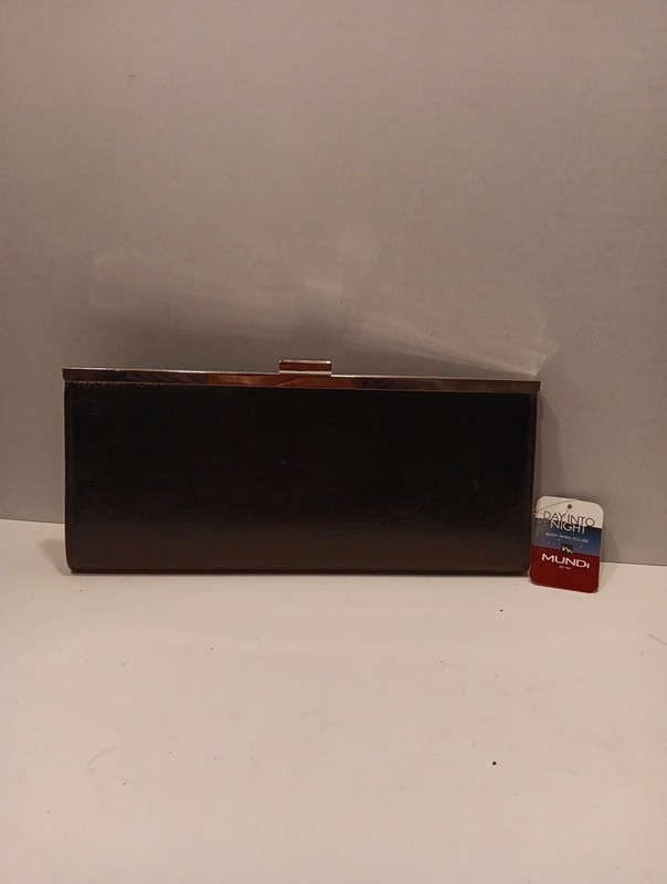 Clutch PVC EVENING BAG Black Snap Close City Chic Day Evening New
