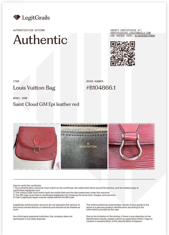 Authentic Louis Vuitton Saint Cloud GM Epi Shoulder Bag gallery
