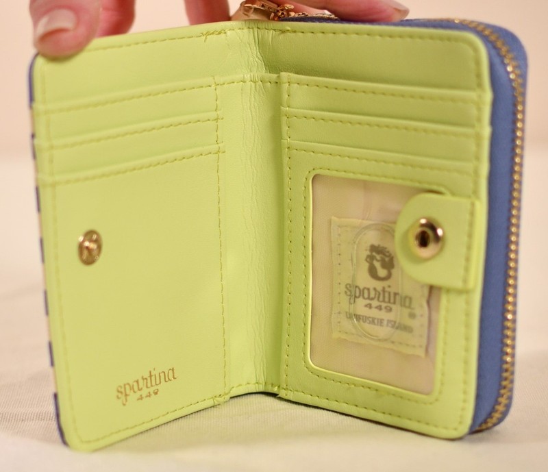Spartina 449 Oyster Alley Mini Wallet - RETIRED & HTF Blue & Cream NWT gallery