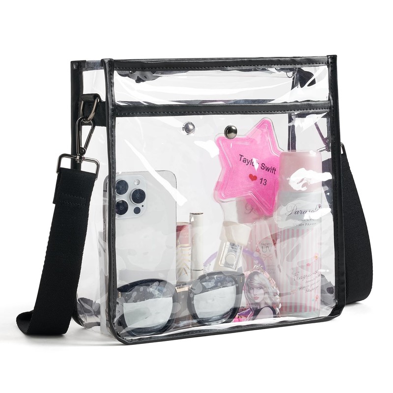 Clear Bag for Stadium Events 12x12x6, Clear Purses Stadium Bag Crossbody Purs…