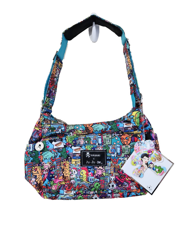 tokidoki x Ju-Ju-Be Kaiju City Hobobe Diaper Bag with Changing Pad NWT