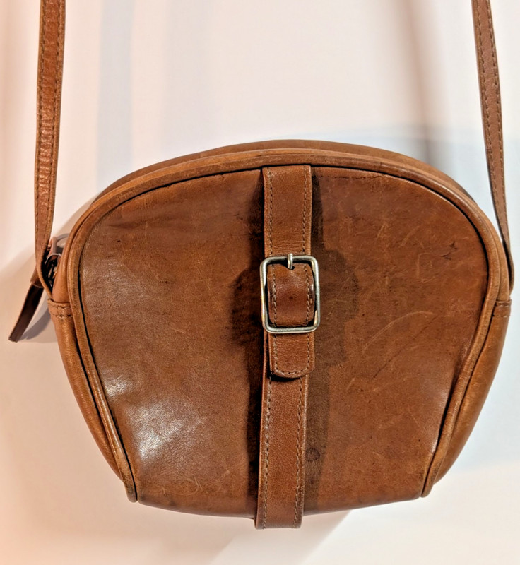 Leather Womens Crossbody Purse Made in Columbia 8 inch by 6 Inch