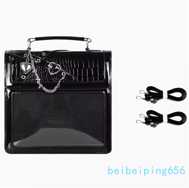 Quadratic Element Handbag Ita Bag Transparent Shoulder Messenger Bag Girl New