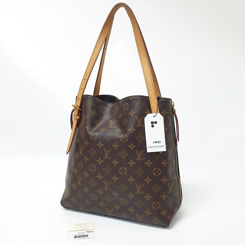 NO TARIFF Auth Louis Vuitton Voltaire Monogram M41208 Engraved Initials CLA177