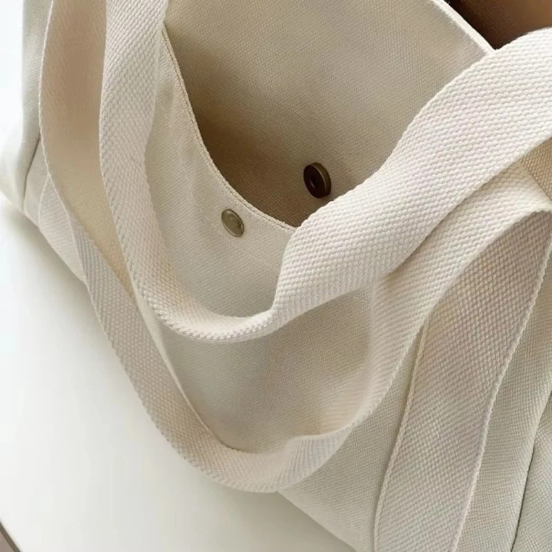 Stylish Large Canvas Tote Bag for Work, College & Daily Use - Women's Shoulder gallery