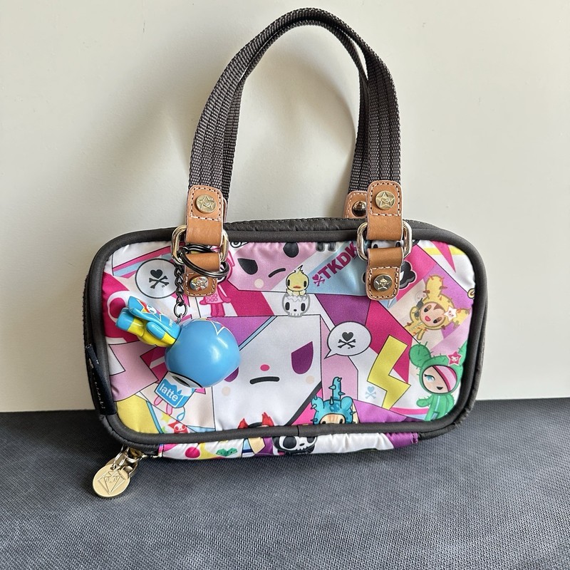 Authentic Tokidoki Mini Bag With Keychain, Good Condition, Pre-owned