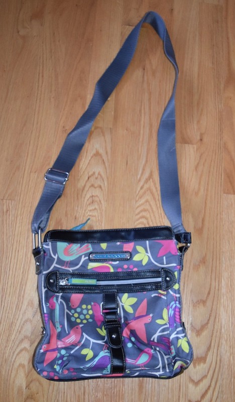 Lily Bloom Eco Friendly Bird Purse Bag Crossbody Vegan Birds Gray Satchel gallery