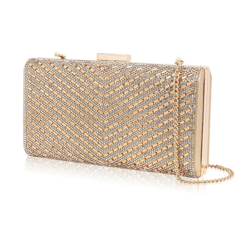 Sparkly Luxury Rhinestone Crystal Clutch for Bridal and Bridesmaid Glitter Me…