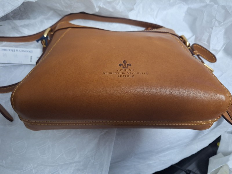 Dooney Bourke Florentine Collection Small Cassidy Shoulder Bag Natural Leather gallery