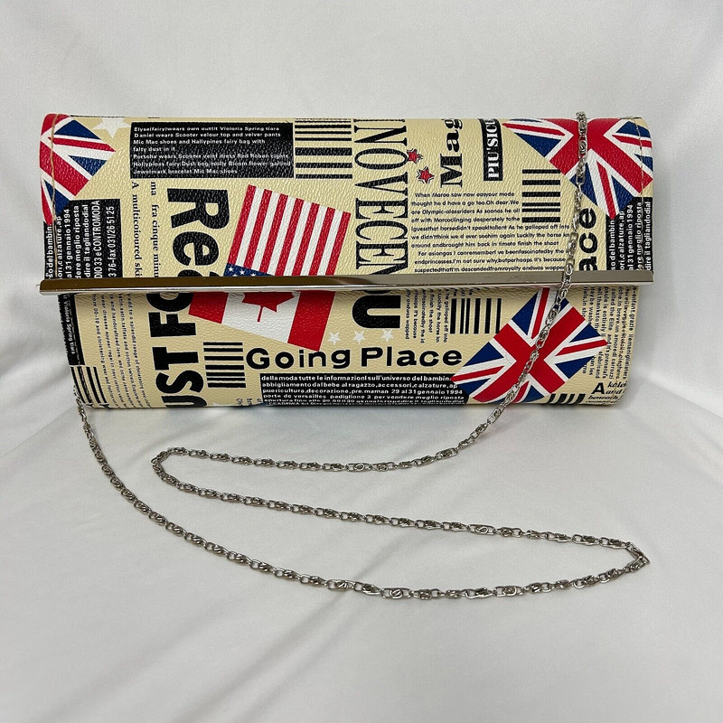 Depeche Mode New York Newsprint Traveler Clutch Shoulder Bag Purse New With Tag