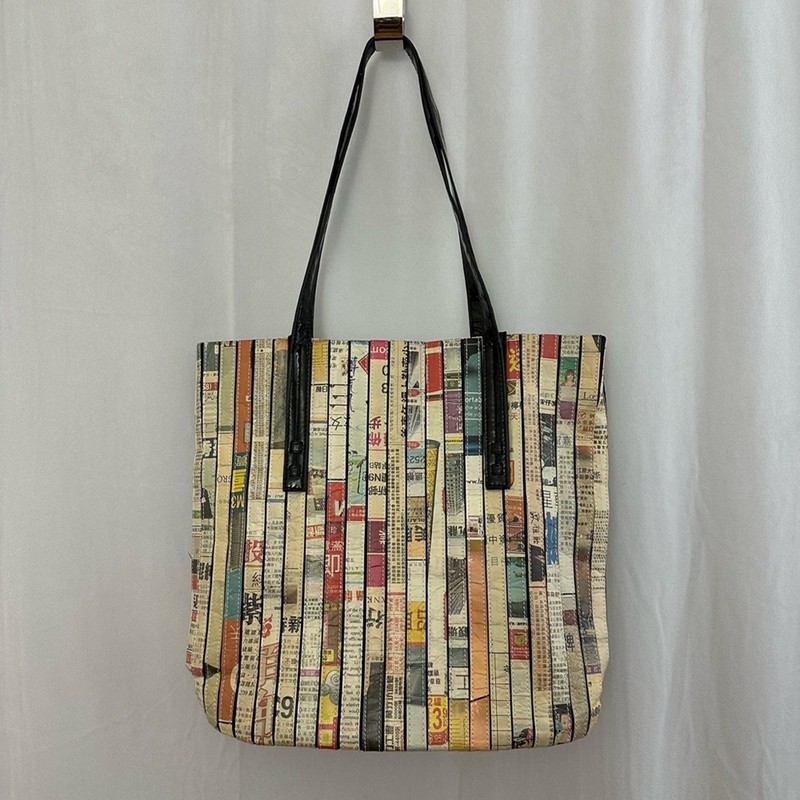 Recycled Brand Newspaper Tote Shoulder Bag