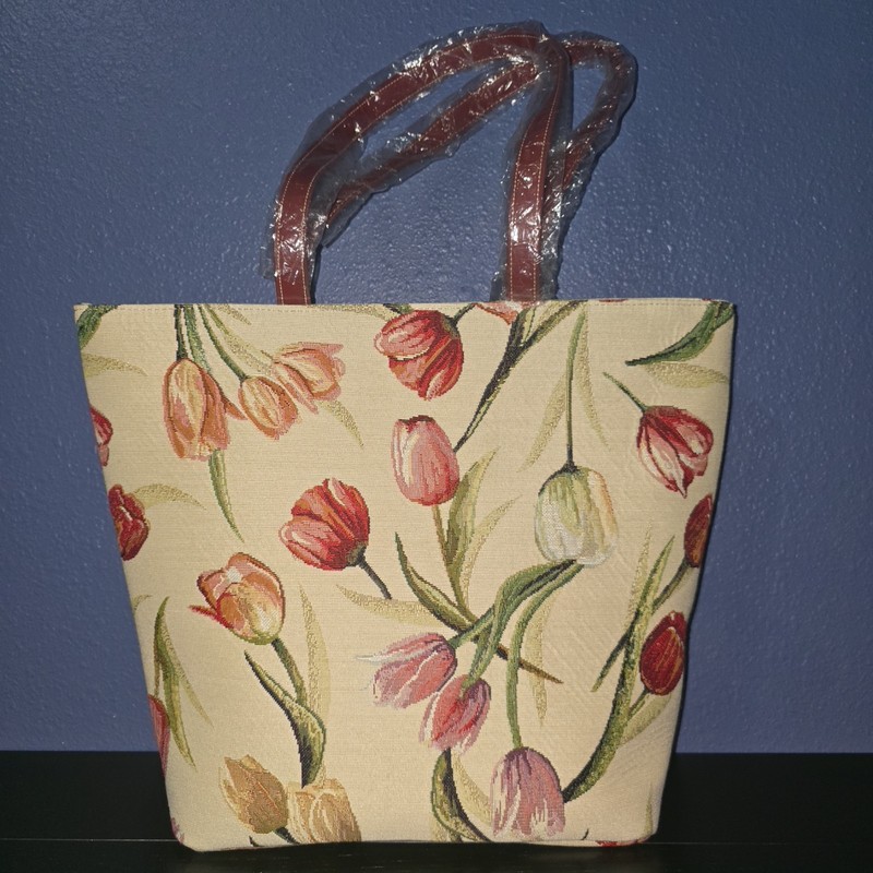 Signare Large Tapestry Bag Shoulder Handbag Floral Tulip Design New