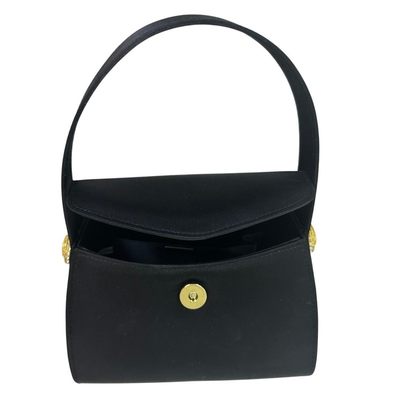 Women's Black Satin Evening Handbag Formal Cocktail Purse Bridal Party Bag gallery