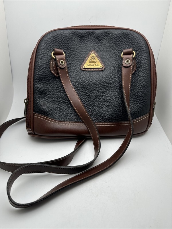 CARRIAGE CLUB SHOULDER PURSE BAG FAUX LEATHER 10 W x 10H X 5D GR71