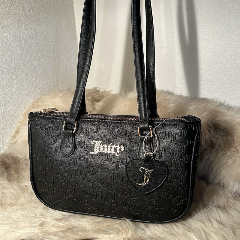 NWT Juicy Couture Pep In Her Step Shoulder Bag – Liquorice Black