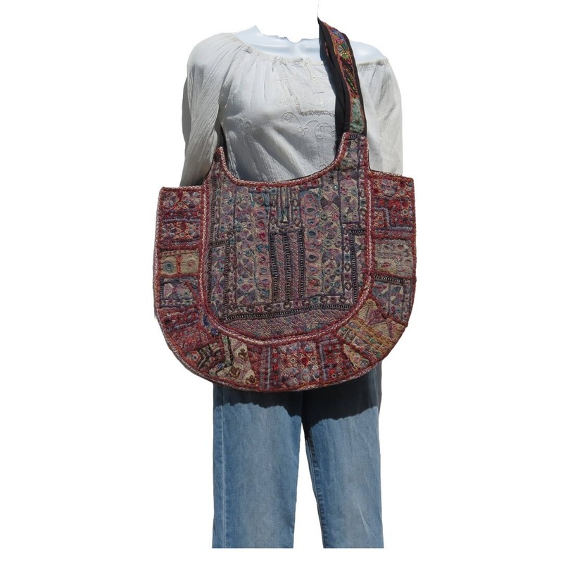 Authentic Gypsy Banjara|XLG Tote|Shoulder Bag|Boho|Bohemian|60s|Patchwork Style