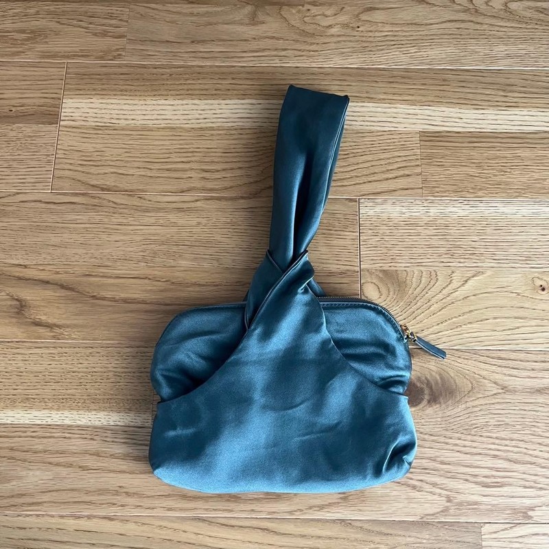 The Row Knot Handle Bag Satin Gray A907 gallery