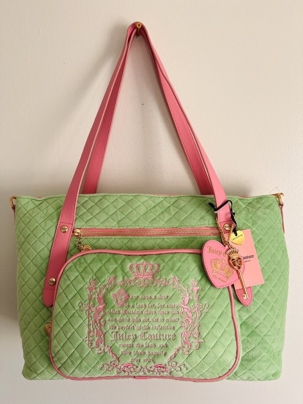 Juicy Couture Fairytale Weekender Tote Bag – Once Upon a Time – Retro Green NWT
