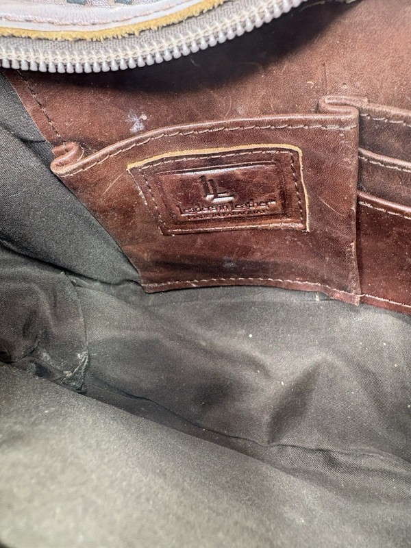 Leaders in Leather Tooled Brown Leather Purse Bag Paraguay Top Handle gallery