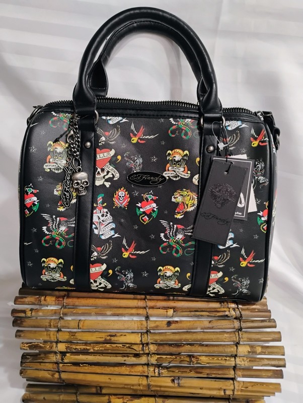 NWT Ed Hardy Satchel / Crossbody Bag – Hardy Icons – Black