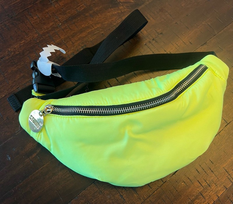 Studio 33 Adult One Size Adjustable Neon Yellow Shook Puffer Belt Bag New