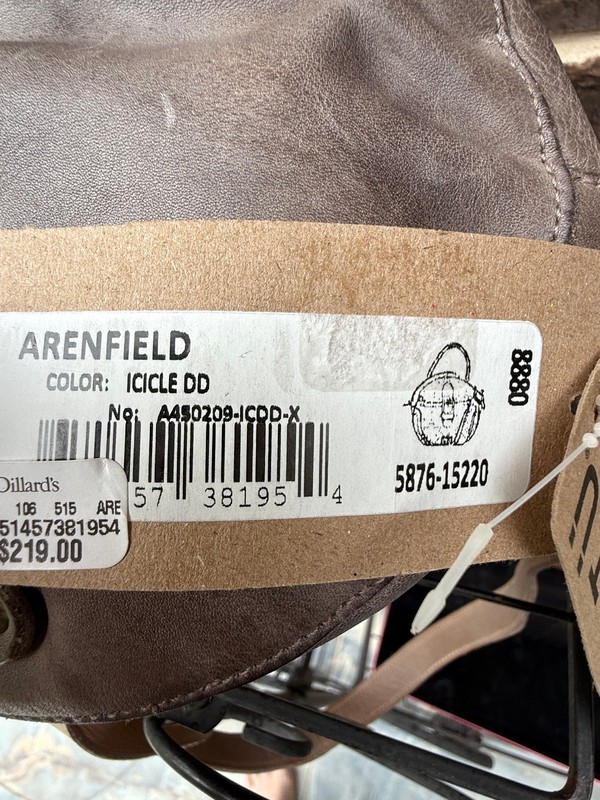 NWT $219 Bed Stu Arenfield Leather Crossbody Icicle DD grey gallery