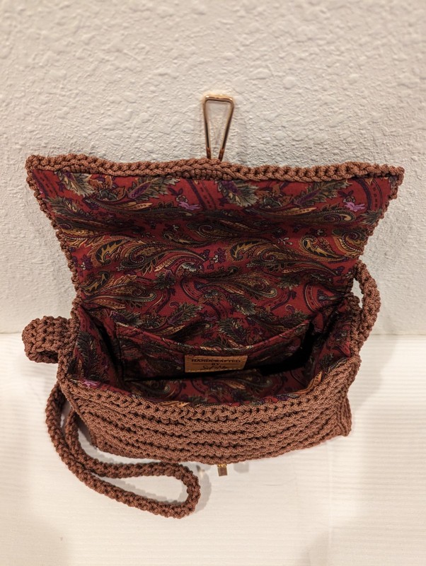 SiKeMa Handmade Polyester Rope Purse – "Nautical Bohemian" Boteh Paisley Design gallery