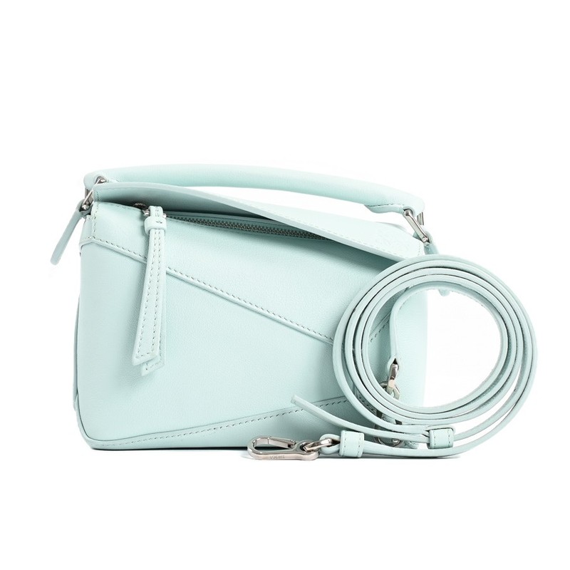 LOEWE Puzzle Edge Mini A510P88X26 Shoulder Bag / Light blue Women