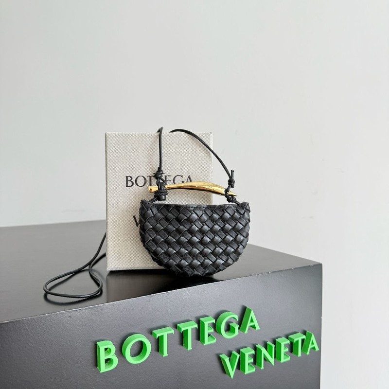 Bottega Veneta Mini Sardine Baby Black Top Handle Bag